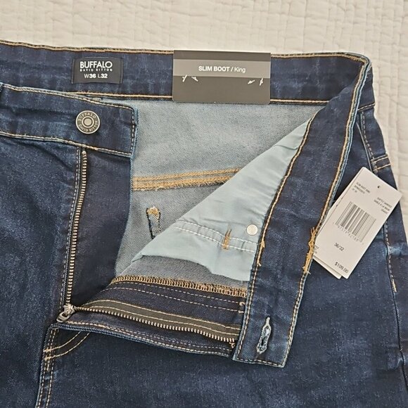 Buffalo By David Bitton Men's Size W36 L32 Slim Boot King Stretch Fit Jeans NWT - Picture 12 of 16